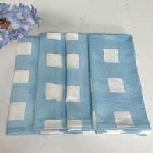 Load image into Gallery viewer, Blue Gingham Napkin (Set of 4)