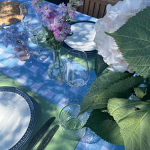 Load image into Gallery viewer, Blue Gingham Tablecloth Setting