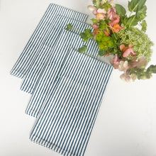 Load image into Gallery viewer, Blue Striped Napkin (Set of 4)