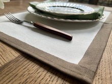 Load image into Gallery viewer, Chocolate Brown Edged Placemat - Set of 4 (Seconds)