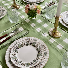 Load image into Gallery viewer, Green Gingham Tablecloth