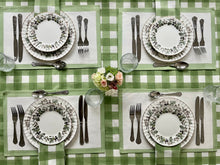 Load image into Gallery viewer, Green Gingham Tablecloth
