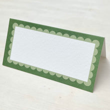 Load image into Gallery viewer, Green Scallop Place Card - Set of 10