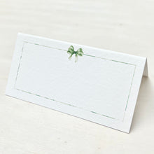 Load image into Gallery viewer, Green Bow Place Card