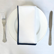 Load image into Gallery viewer, Navy Trim Napkin