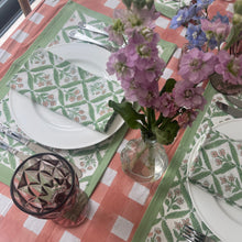 Load image into Gallery viewer, Pink Gingham Tablecloth Setting