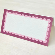 Load image into Gallery viewer, Plumb and Pink Scallop Place Card