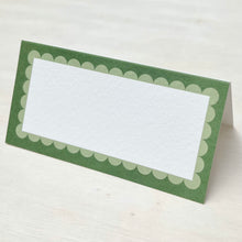 Load image into Gallery viewer, Green Scallop Place Card - Set of 10
