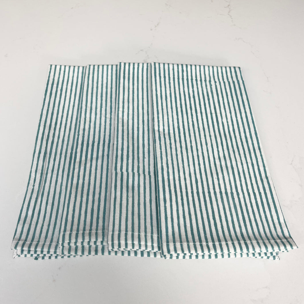 Green Striped Napkin (Set of 4)
