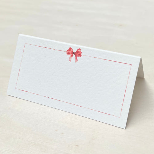 Red Bow Place Card