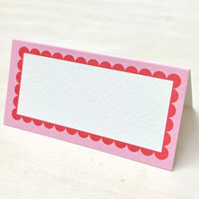 Load image into Gallery viewer, Pink and Red Scallop Place Card
