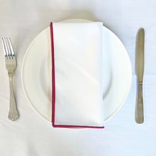 Load image into Gallery viewer, Raspberry Pink Trim Napkin
